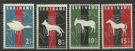 Suriname 390/393 Dierenbescherming Postfris