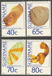 Suriname Republiek 388/391 Schelpen 1984 Postfris