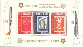 Suriname Republiek 1361 Blok 50 Jaar Europazegels 2006 Postfris