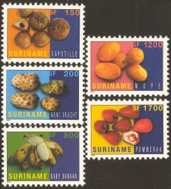 Suriname Republiek 1118/1122 Surinaamse Vruchten 2001 Postfris
