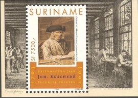 Suriname Republiek 1210 Blok 300 Jaar Johan Enschede 2003 Postfris