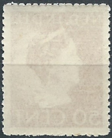 Nederlands Indië 282C (13¼×13¼ kg) 50ct Wilhelmina Konijnenburg Postfris (1)