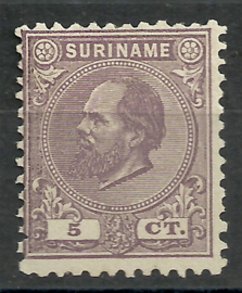 Suriname   5D (11½ × 12)  5ct Willem III Ongebruikt (1)