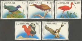 Suriname Republiek 467/471 Vogels 1985 Postfris