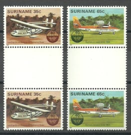 Suriname Republiek 397/398 BP 40 Jaar Burgerluchtvaart 1984 Postfris