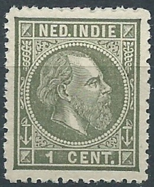 Nederlands Indië   3C 13¼ × 14  1ct Willem III  KG Type I Postfris (1)