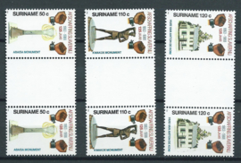 Suriname Republiek 592/594 BP 150 Jaar Afschaffing Slavernij 1988 Postfris (1)