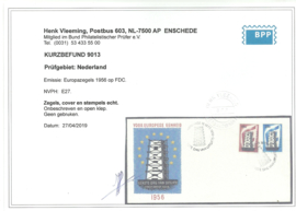 FDC E27 Onbeschreven met open klep + Befund (3)