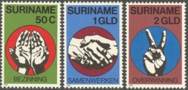 Suriname Republiek 230/232 5 Jaar Onafhankelijkheid 1980 Postfris