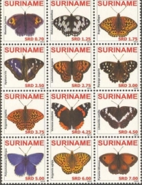 Suriname Republiek 1704/1715 Vlinders 2010 Postfris