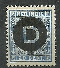 Nederlands Indië Dienst  4 20ct 1892-1897 Ongebruikt