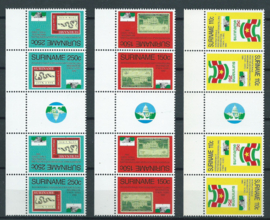 Suriname Republiek 639/641 TB + TBBP A Int. Postzegeltent. Washington 1989 Postfris (dubbele tête bêche paren #1)