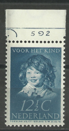 Nvph 304 12½ ct Kinderzegel 1937 Postfris met Etsingnummer