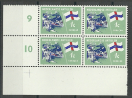 Nederlandse Antillen  358 PM5 in hoekblok Postfris