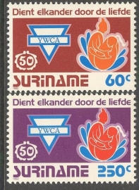 Suriname Republiek  738/739 50 Jaar Y.W.C.A. 1992 Postfris