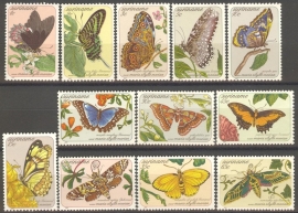 Suriname Republiek 356/367 Vlinders 1983 Postfris