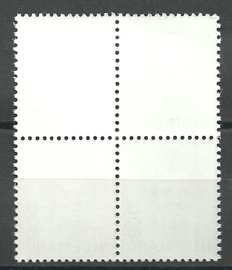 Nvph 1489X 80ct Inversie Dof Papier in blok van 4 Postfris (1)