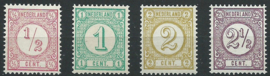 Nvph  30b/33a Cijferzegels 1894 Postfris (1) + Certificaat
