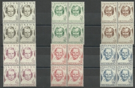 Nvph 454/459 Prinsessenzegels in blokken Postfris