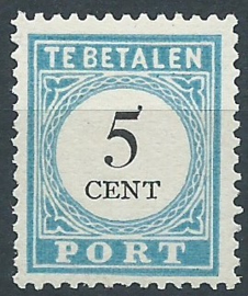Port   6D  Cijfer 1881-1887 Type  III (12½ × 12½) Postfris (1) + Certificaat
