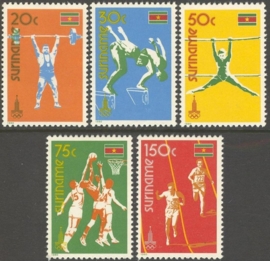 Suriname Republiek 210/214 Olympische Spelen Moskou 1980 Postfris