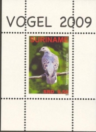 Suriname Republiek 1585 Blok Vogels 2009 Postfris