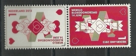 Nvph 3067/3068 Wereld Bloeddonordag Postfris
