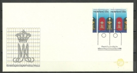 Variant FDC E168 Onbeschreven met open klep (zegel in paar)