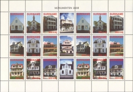Suriname Republiek 1542/1550VBP Monumenten 2008 Postfris (Compleet vel)