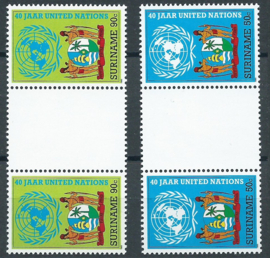 Suriname Republiek 453/454 BP 40 Jaar Verenigde Naties 1985 Postfris (1)