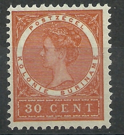 Suriname  54 30 ct Koningin Wilhelmina Ongebruikt