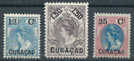 Curacao  26/28 Frankeerzegels Nederland met Overdruk Postfris (1)