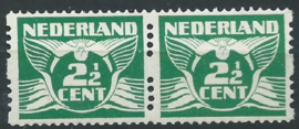 Roltanding  3 2½ ct Tweezijdige Roltanding in horizontaal paar Postfris (3)