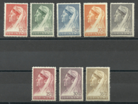 Suriname 167/174 (14 × 14) Wilhelmina met Sluier Postfris (2)
