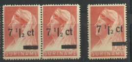 Suriname 210a/213d Hulpuitgifte Postfris