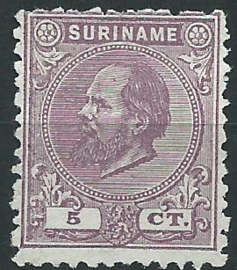 Suriname   5D (11½ × 12)  5ct Willem III Ongebruikt (3)