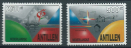 Nederlandse Antillen 1003a/b Wereld Postzegeltentoonstelling 1992 Postfris (zegel uit blok)