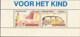 Suriname Republiek 646 Blok Kinderzegels 1989 Postfris