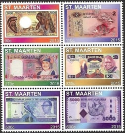 Sint Maarten 269/274 Papiergeld 2015 Postfris