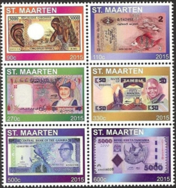 Sint Maarten 269/274 Papiergeld 2015 Postfris