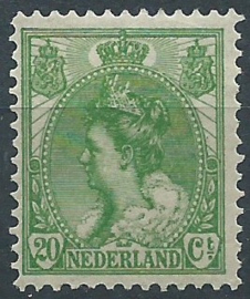 Nvph  56/76 Koningin Wilhelmina Bontkraag Ongebruikt (1)