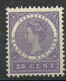 Suriname  53 25 ct Koningin Wilhelmina Ongebruikt