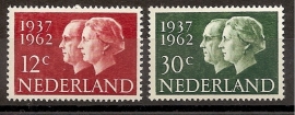 Nvph  764/765 Zilveren Huwelijk Juliana en Bernhard Postfris