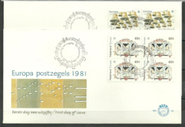 Variant FDC E194 Onbeschreven met open klep (zegels in blok, 2 stuks)