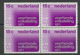 Nvph 984 Veertiende Volkstelling in Blok Postfris