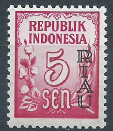 Indonesië 1/22 Frankeerzegels met overdruk RIAU Postfris (1)
