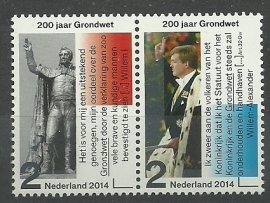 Nvph 3171/3172 200 jaar  Koninkrijk & Grondwet Postfris