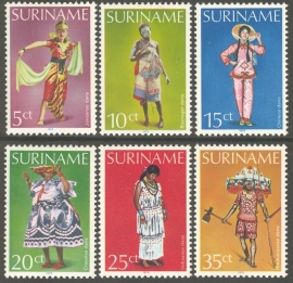 Suriname Republiek 161/166 Surinaamse Danskostuums 1979 Postfris