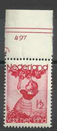 Nvph 279 1½ ct Kinderzegels 1935 Postfris met Etsingnummer