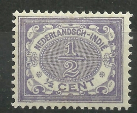 Nederlands Indië  40a ½ct Cijferzegel 1902/1909 Postfris